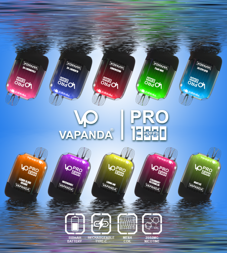 Vapanda PRO 13000puffs E-Cigarette Wholesale Atomizer Vapozier Wape Pen Disposable Vape Starter Kit